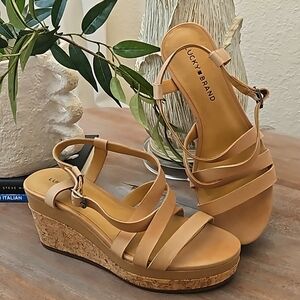 LUCKY Brand tan leather sandals